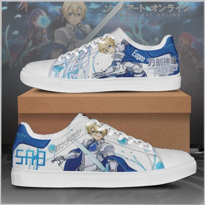 Eugeo Sword Art Online Low Top Leather Skate Shoes