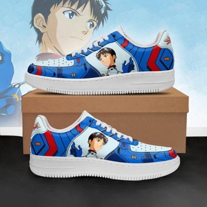 Evangelion Shinji Ikari Sneakers Neon Genesis Evangelion Shoes Air Force 1 Sneakers