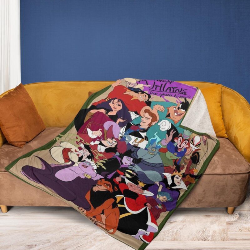 Favorite Villains Disney Fleece Blanket Gift For Fan 2 Villains Disney Collection Premium Comfy Sofa Throw Blanket Gift 2