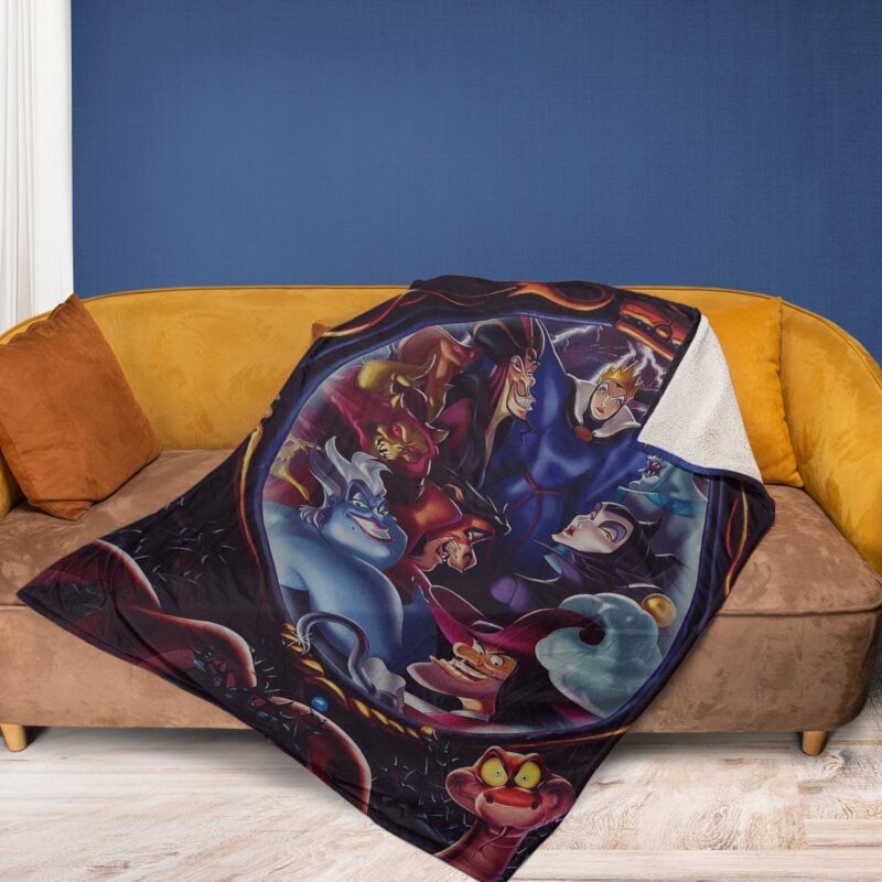 Favorite Villains Disney Fleece Blanket Gift For Fan 3 Villains Disney Collection Premium Comfy Sofa Throw Blanket Gift 2