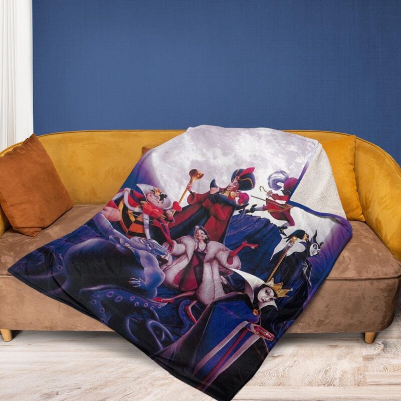Favorite Villains Disney Fleece Blanket Gift For Fan 4 Villains Disney Collection Premium Comfy Sofa Throw Blanket Gift 2