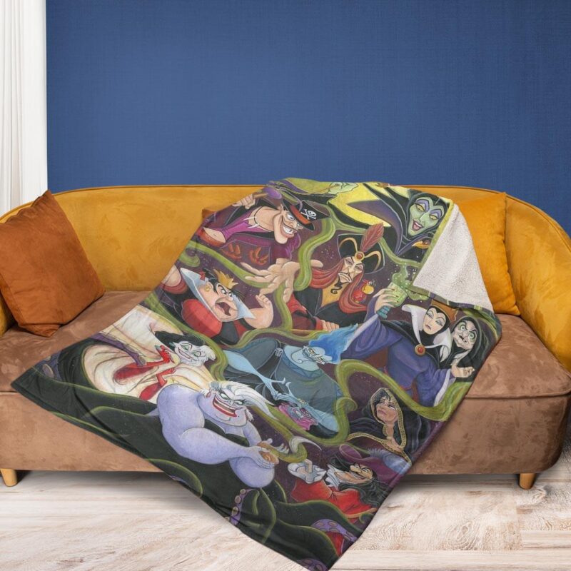 Favorite Villains Disney Fleece Blanket Gift For Fan Villains Disney Collection Premium Comfy Sofa Throw Blanket Gift 2