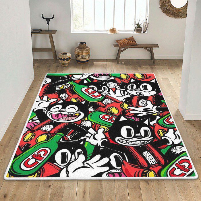 Felix-the-Cat-Fan-Gift-Area-Rug-Living-Room-Funny-Felix-Rug-Floor-Decor Felix the Cat Fan Gift Area Rug Living Room