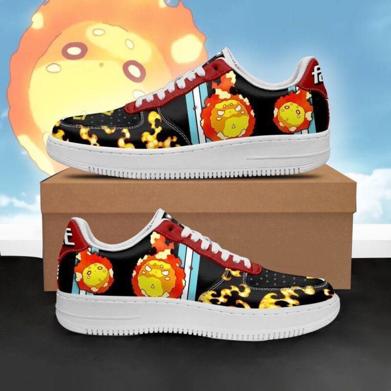 Fire Force Mera Mera Sneakers Costume Anime Shoes Air Force 1 Sneakers