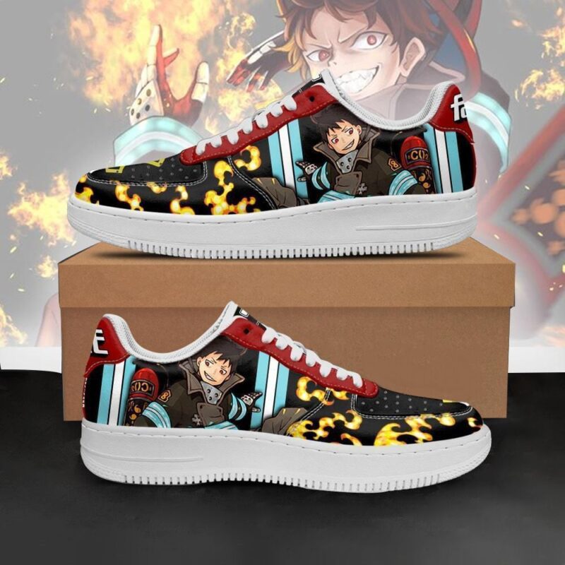 Fire Force Shinra Kusakabe Sneakers Costume Anime Shoes Air Force 1 Sneakers