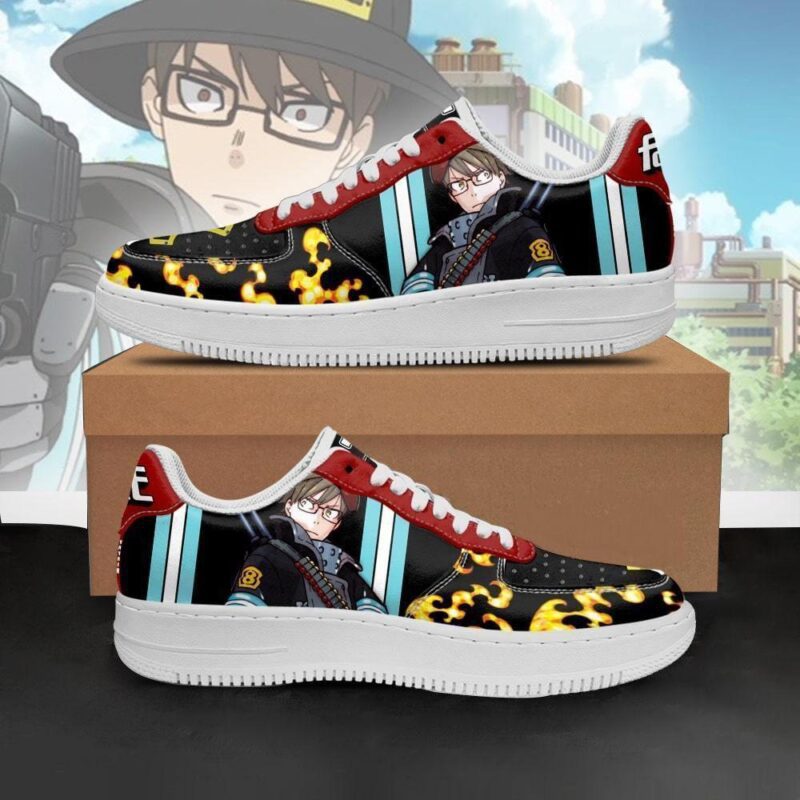 Fire Force Takehisa Hinawa Sneakers Costume Anime Shoes Air Force 1 Sneakers