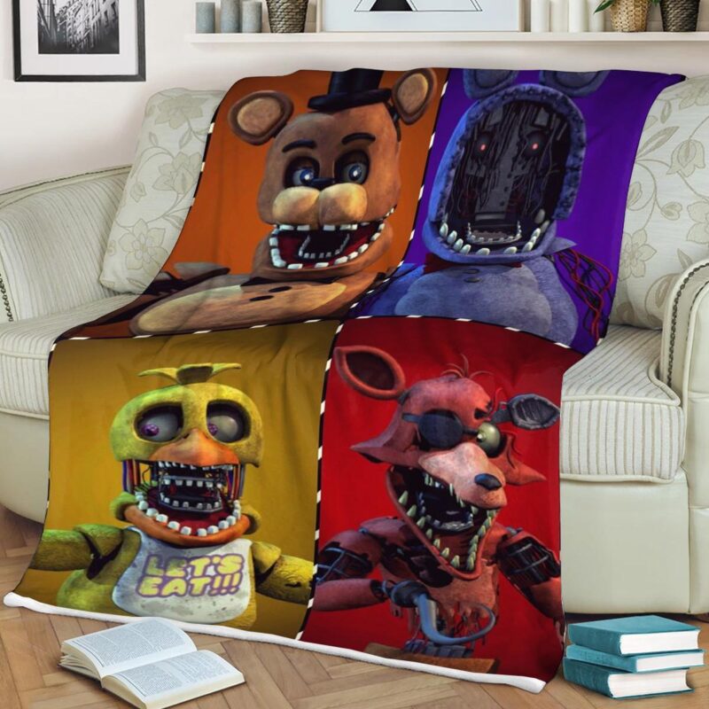 Five Nights at Freddy's Survival Horror Games Comfy Sofa Throw Blanket Gift