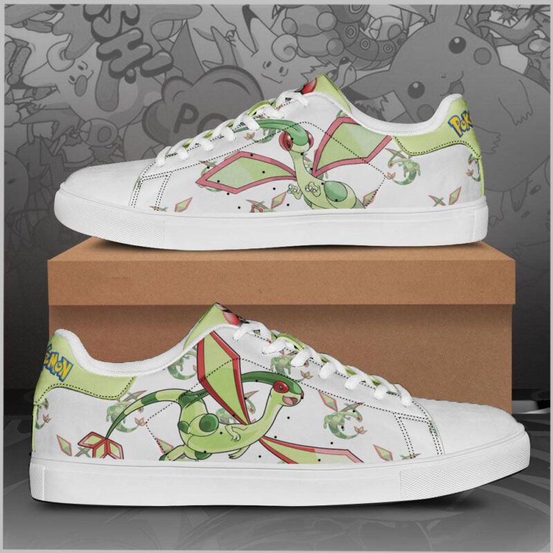 Flygon Pokemon Low Top Leather Skate Shoes