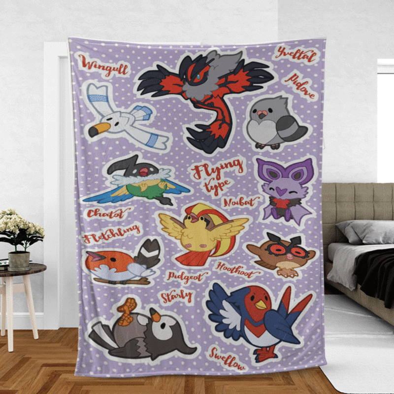 Flying Type Pokemon Sticker 19 Gift Lover