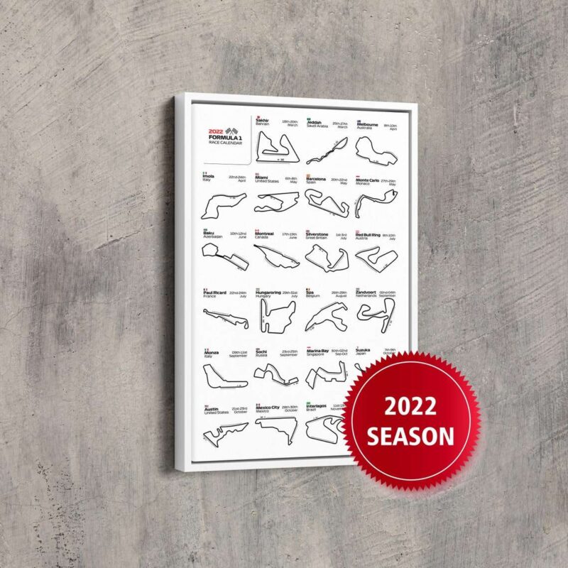 Formula 1 2022 Season Tracks Canvas Race Circuit Track Maps Canvas