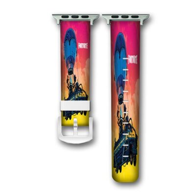 Fortnite Battle Bus Art Custom Apple Watch Band Genuine Wrist Band Replacement