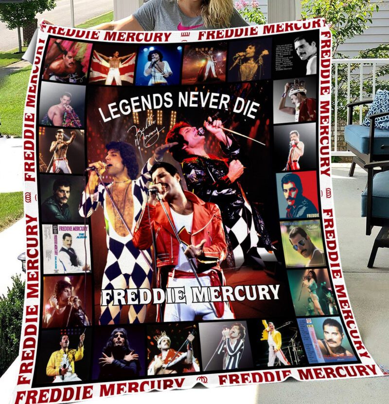 Freddie Mercury Legend Never Die Fleece Blanket