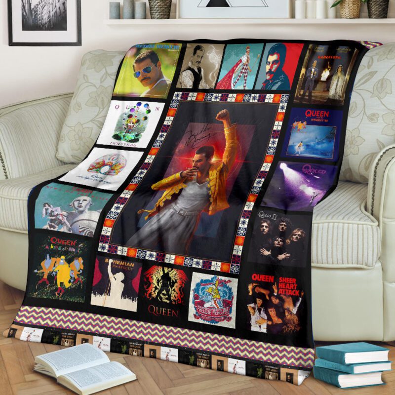 Freddie Mercury Queen Rock Thank You For The Memories 589 Gift Lover Premium Comfy Sofa Throw Blanket Gift