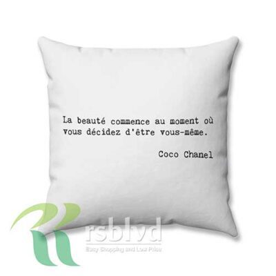 French Quotes Coco Chanel Custom Pillow Case Cover