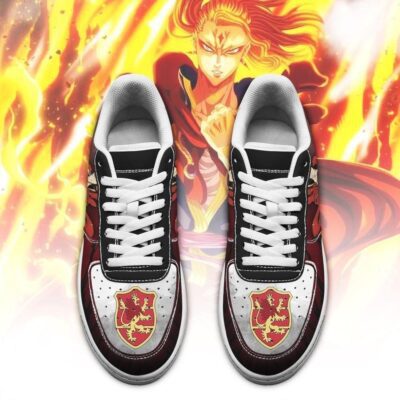Fuegoleon Vermillion Sneakers Crimson Lion Knight Black Clover Anime Shoes Air Force 1 Sneakers 1