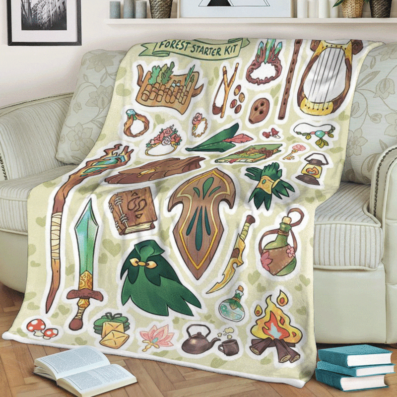 Full Items The Legend of Zelda Game Gift Lover Comfy Sofa Throw Blanket Gift 1