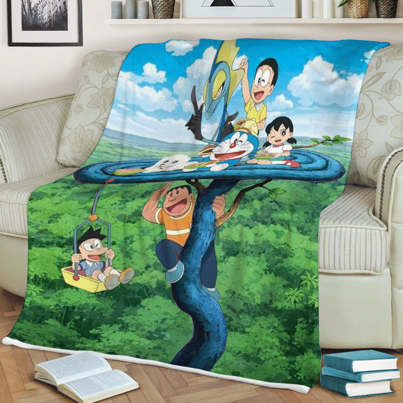 Doraemon Gift For Fan Comfy Sofa Throw Blanket Gift