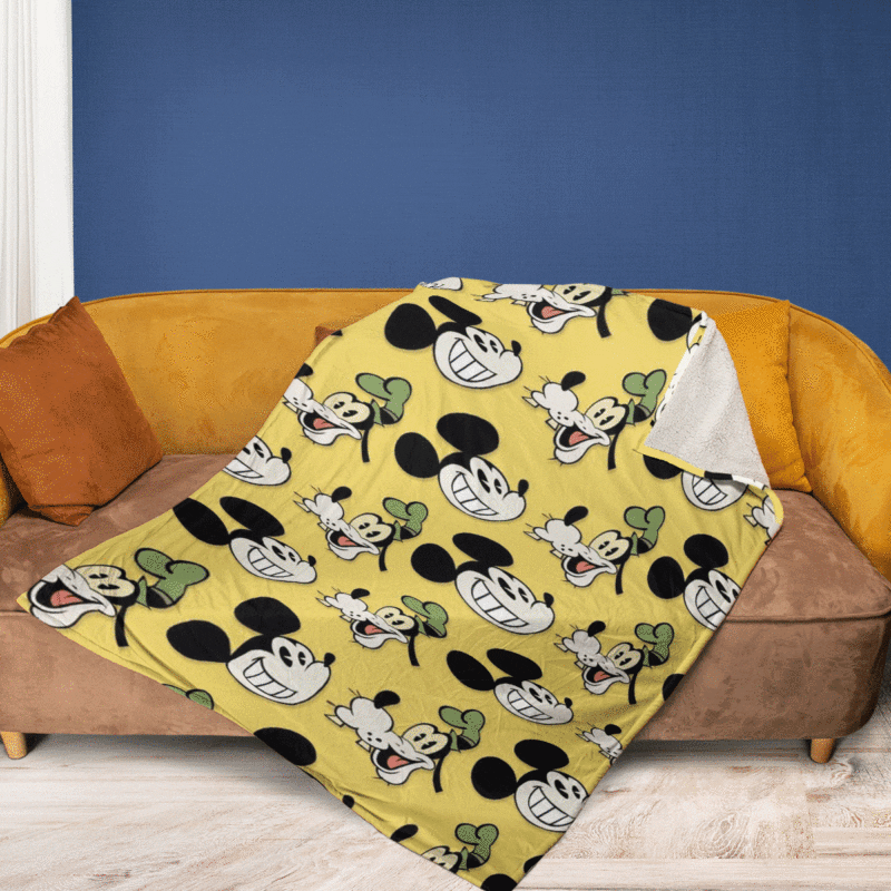 Goofy Mickey Disney Gift For Fan Comfy Sofa Throw Blanket Gift