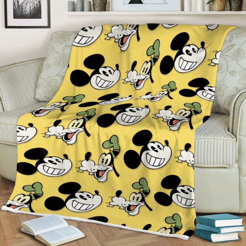 Funny Face Goofy Mickey Disney Character Ver2 Gifts LoverGoofy Mickey Disney Gift For Fan Comfy Sofa Throw Blanket Gift 2