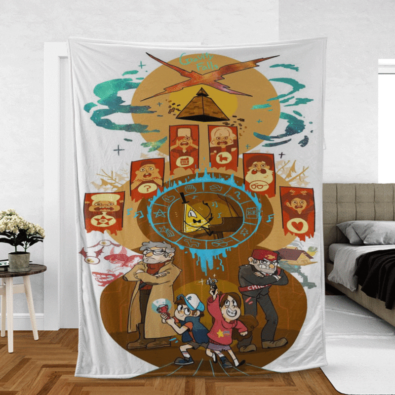 Gravity Falls Gift For Fan Comfy Sofa Throw Blanket Gift