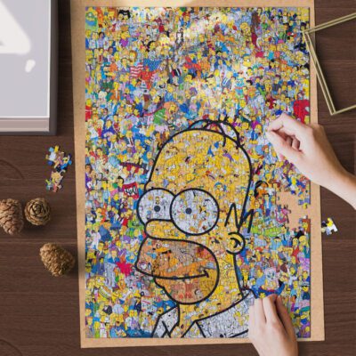 Funny Homer The Simpsons Cartoon Puzzle Game