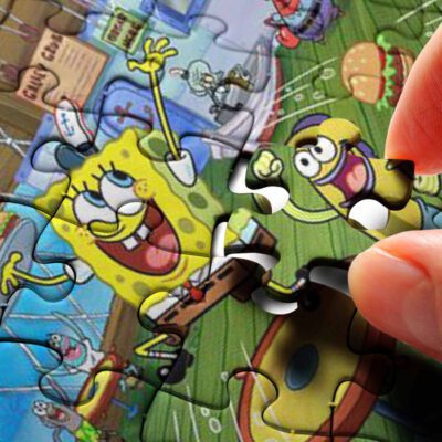 Funny Spongebob Squarepants Comedy Television Series Jigsaw Puzzle GameSpongebob Fan Gift Spongebob 4