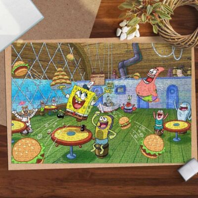 Funny Spongebob Squarepants Comedy Television Series Jigsaw Puzzle Game