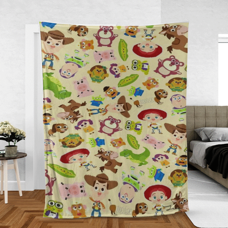 Funny Toy Story Ver5 Cartoon Gift Fan Comfy Sofa Throw Blanket Gift