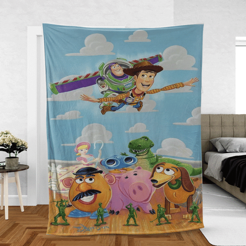 Funny Toy Story Ver6 Cartoon Gift Fan Comfy Sofa Throw Blanket Gift