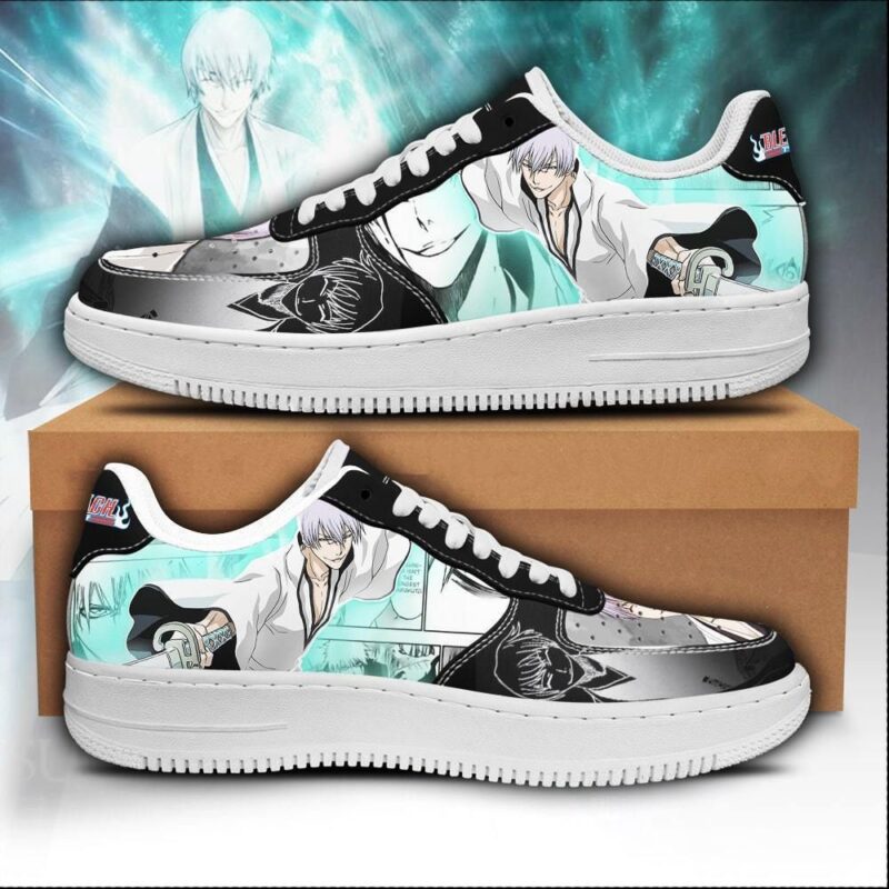 Gin Ichimaru Sneakers Bleach Anime Shoes Fan Gift Idea Air Force 1 Sneakers