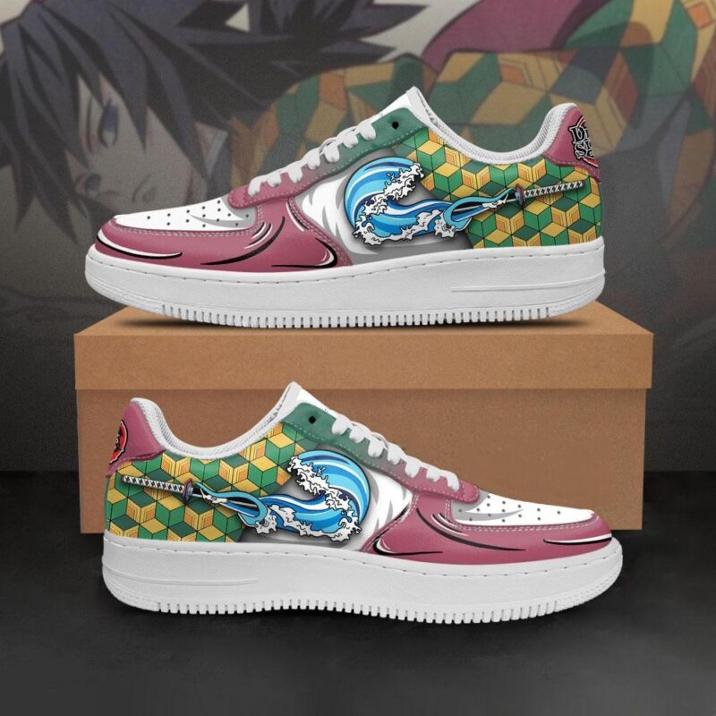 Giyuu Tomioka Air Force 1 Sneakers Custom Water Skill Demon Slayer Shoes