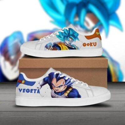 Goku And Vegeta Skate Dragonball Anime Low Top Leather Skate Shoes
