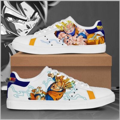 Goku Super Saiyan Dragon Ball Low Top Leather Skate Shoes