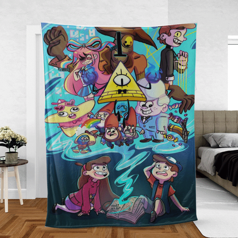 Gravity Falls Gift For Fan Comfy Sofa Throw Blanket Gift