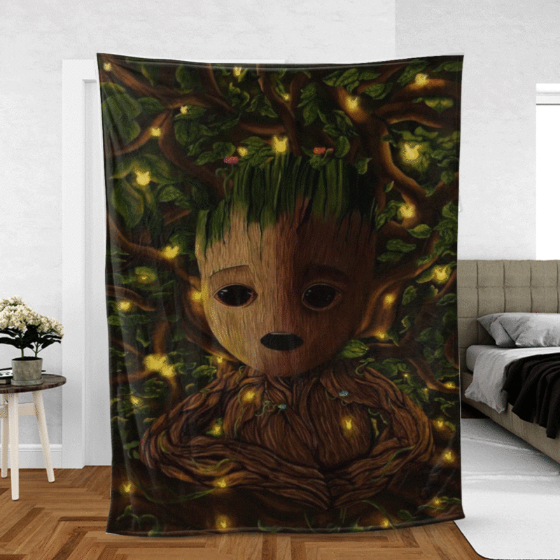 Groot Gift For Fan Comfy Sofa Throw Blanket Gift