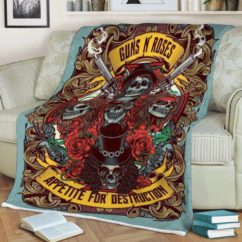 Guns N' Roses Band Gift For Fan Comfy Sofa Throw Blanket Gift