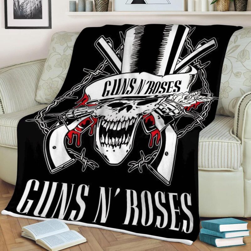 Guns N' Roses Logo Comfy Sofa Throw Blanket Gift