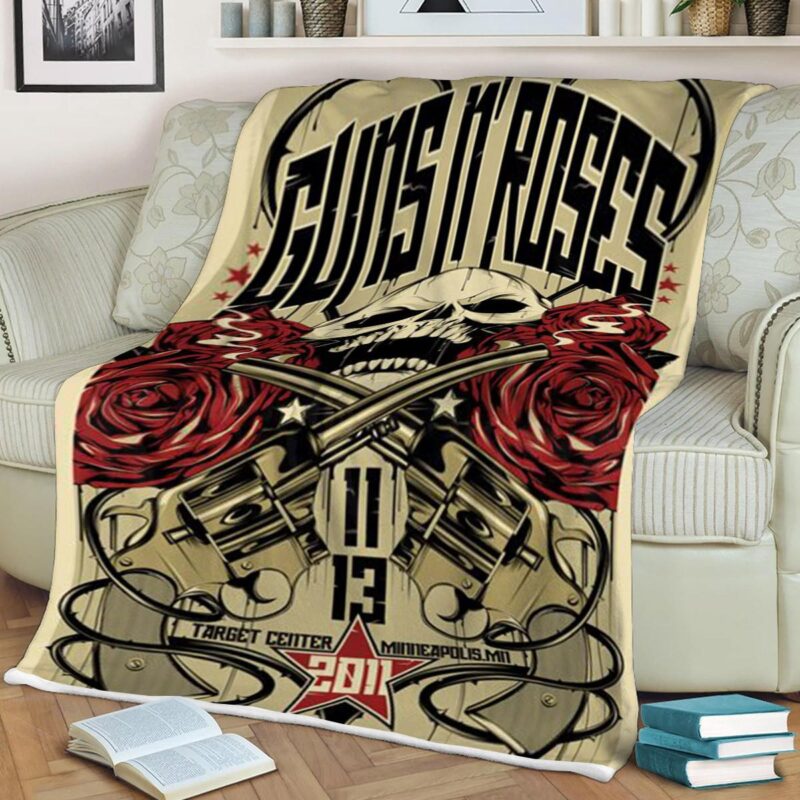 Guns N' Roses Logo Comfy Sofa Throw Blanket Gift Ver232