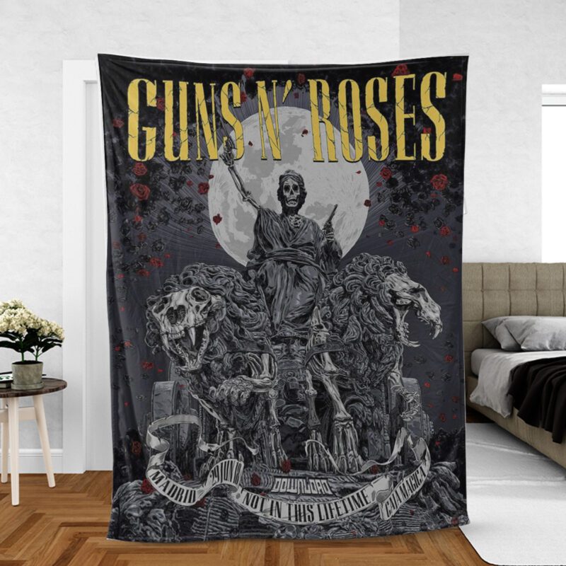 Guns N' Roses Rock Band Gift For Fan Comfy Sofa Throw Blanket Gift