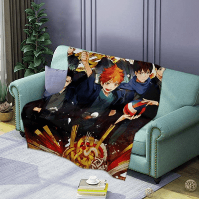 Haikyuu Anime 1 Fleece Blanket, Anime Gift Lover Comfy Sofa Throw Blanket