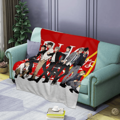 Haikyuu Anime 3 Fleece Blanket, Anime Gift Lover Comfy Sofa Throw Blanket