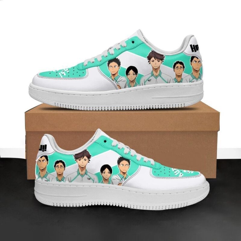 Haikyuu Aobajohsai High Sneakers Team Haikyuu Anime Shoes Air Force 1 Sneakers