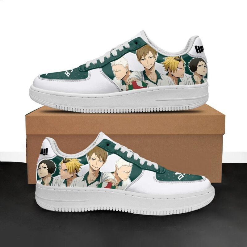 Haikyuu Date Tech High Sneakers Team Haikyuu Anime Shoes Air Force 1 Sneakers