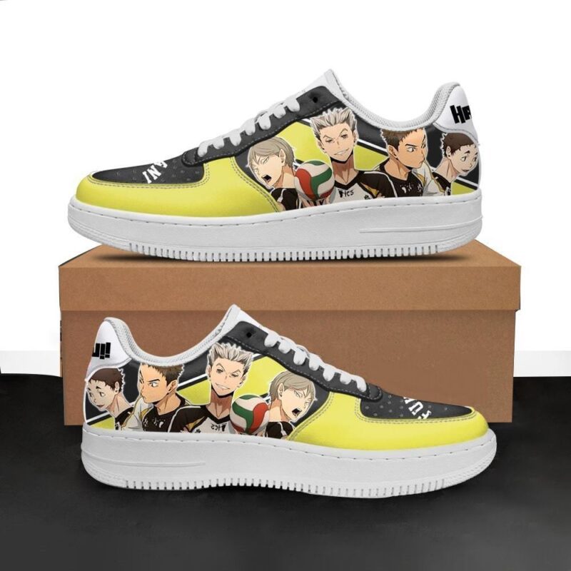 Haikyuu Fukurodani Academy Sneakers Team Haikyuu Anime Shoes Air Force 1 Sneakers