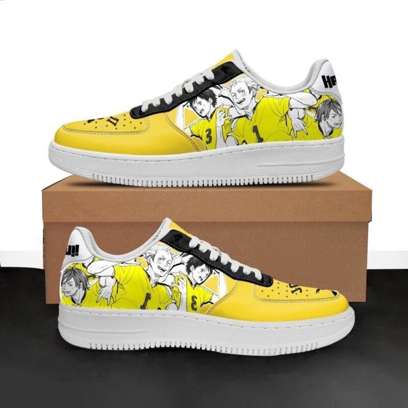 Haikyuu Johzenji High Sneakers Team Haikyuu Anime Shoes Air Force 1 Sneakers