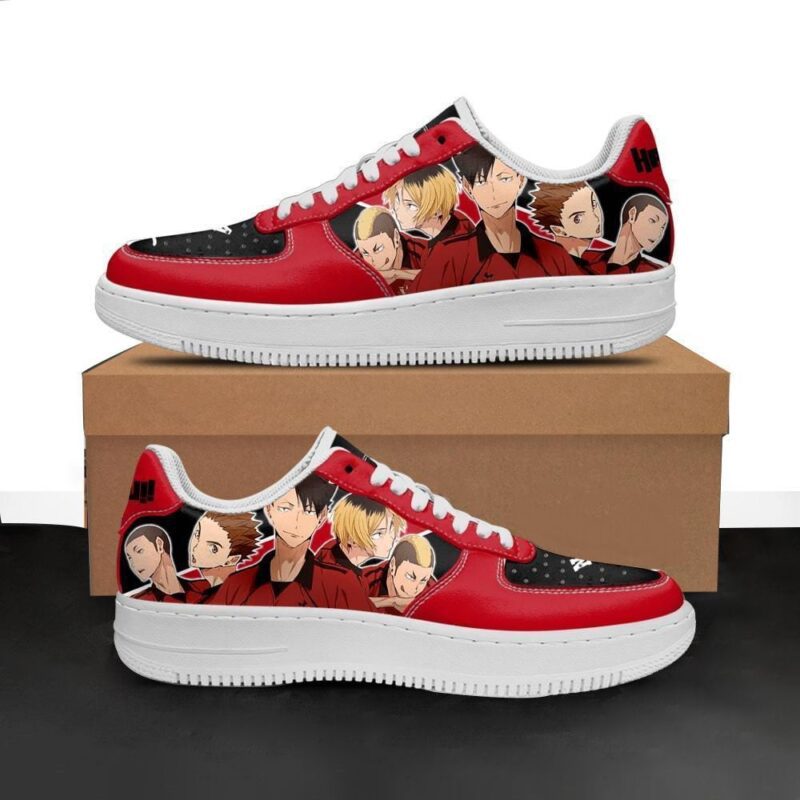 Haikyuu Nekoma High Sneakers Team Haikyuu Anime Shoes Air Force 1 Sneakers