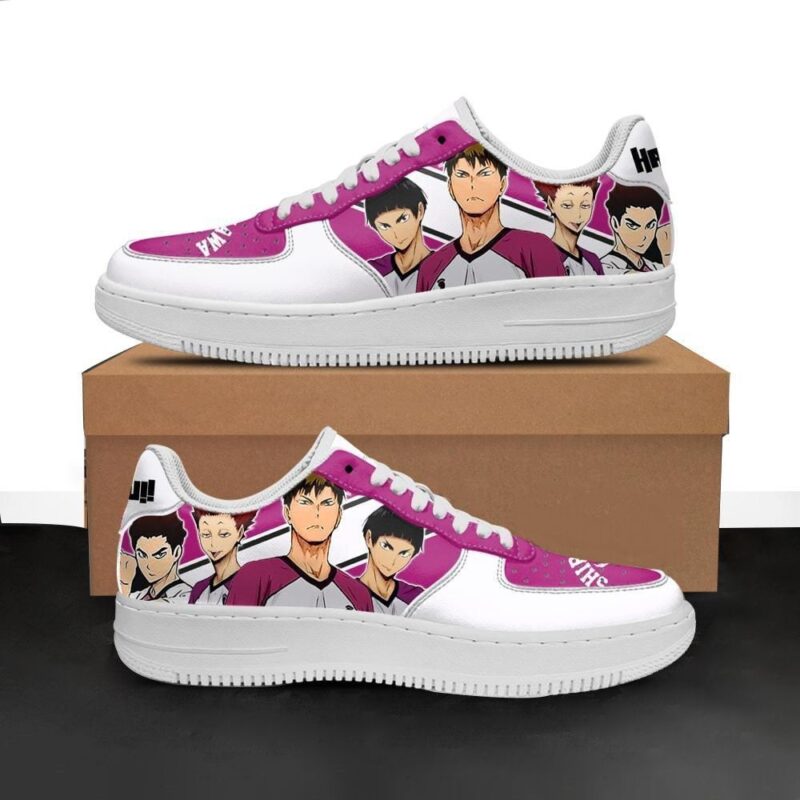 Haikyuu Shiratorizawa Academy Sneakers Team Haikyuu Anime Shoes Air Force 1 Sneakers