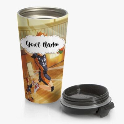 Haikyuu Smash Travel Mug Custom Personalized Name Stainless Steel Bottle