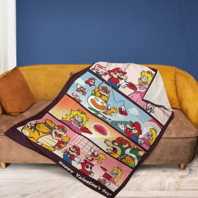 Happy Valentine's Day Super Mario Lucky Game Ver2 Gift Lover Comfy Sofa Throw Blanket Gift 2 Happy Valentines Day Super Mario Lucky Game Ver2 Gift Lover Comfy Sofa Throw Blanket Gift 2