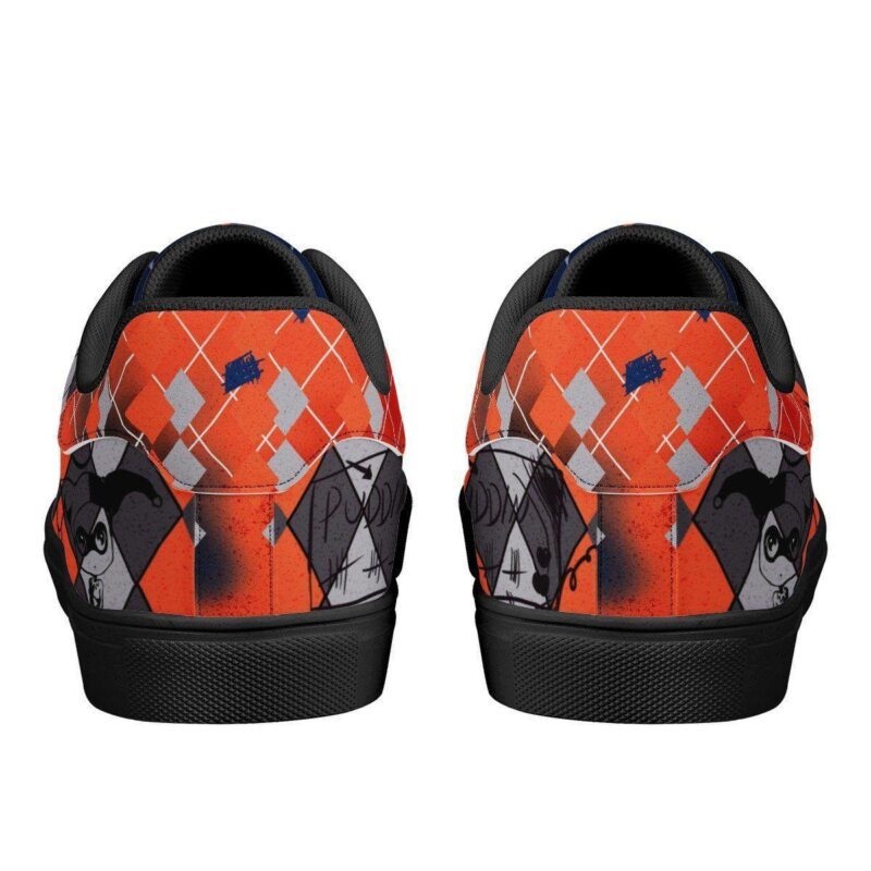 Harley Quinn Birds Of Prey Low Top Leather Skate Shoes Tennis Shoes Sneaker For Fans 3 1